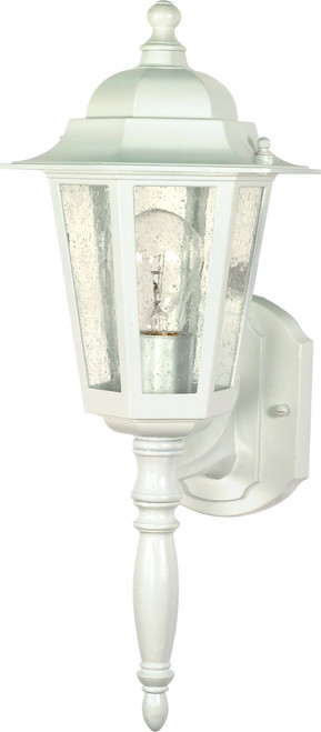 Satco | 60-3470 | Cornerstone 1 Light 18 in. Wall Lantern Clear Seed Glass