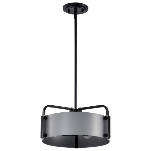 Satco | 60-7852 | Altos 3 Light Small Pendant Gray/Matte Black