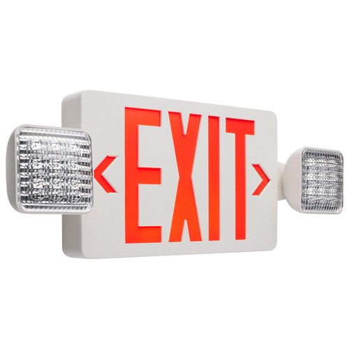 Satco | 67-122 | Combination Red Exit Sign/Emergency Light 90min Ni-Cad backup