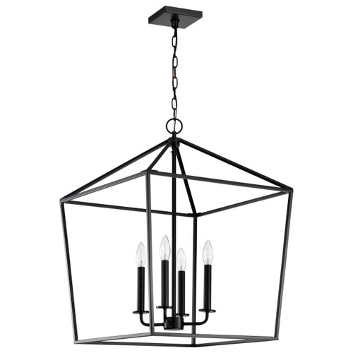 Satco | 60-7942 | Emma 4 Light Large Pendant Matte Black