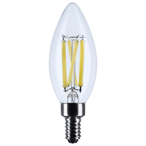 Satco | S11345 | 8W C11 LED Clear Candelabra 5000K 90 CRI 800 Lumens