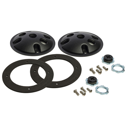 Satco | 60-672 | 2-Light Die Cast Mounting Plate Matte Black