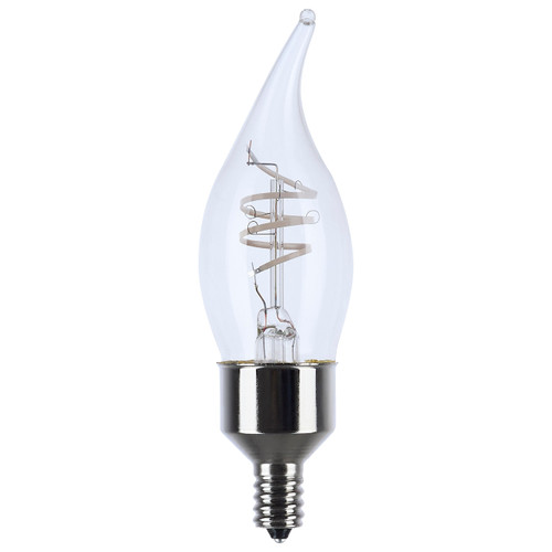Satco | S11526 | 4W LED Reminiscent Flex Gray Coil Filament CA11 Candelabra Base