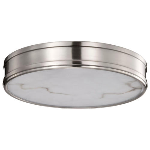 Satco | 62-2111 | Kendall 14" LED Flush Mount Brushed Nickel Alabaster Glass