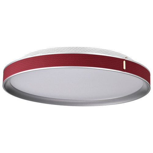 Satco | 62-3012 | Bandon 20" LED Flush Mount Gray Red Wrap Acrylic Lens