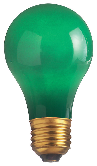 Satco | S4986 | 60 Watt A19 Incandescent Ceramic Green 2000 Average Rated Hours