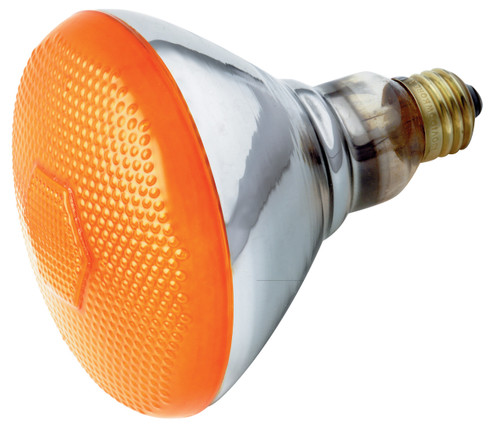 Satco | S5003 | 100 Watt BR38 Incandescent Amber 2000 Average Rated Hours