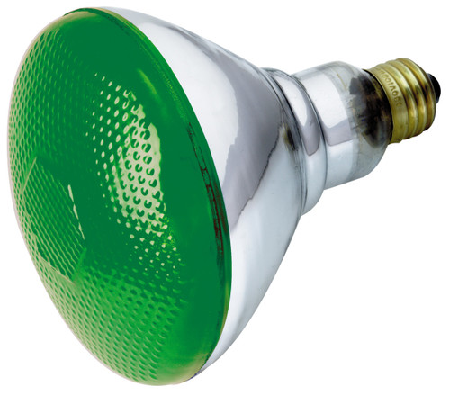 Satco | S5005 | 100 Watt BR38 Incandescent Green 2000 Average Rated Hours