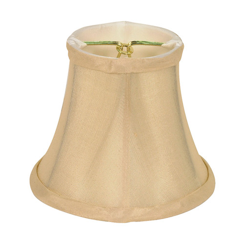 Satco | 90-2357 | Clip On Shade Beige Shantung 3" Top 5" Bottom 4-1/4" Side