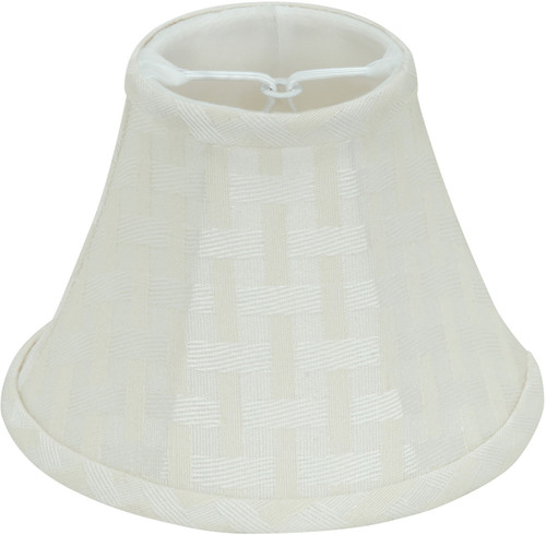 Satco | 90-2486 | Clip On Shade Cream Bamboo Linen 3" Top 6" Bottom 4-1/2" Side