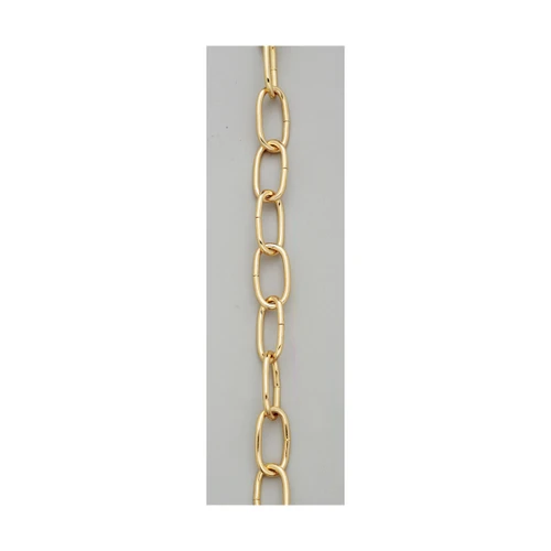 Satco | S70-569 | 8 Gauge Chain Polished Brass Finish 1 Yard Length