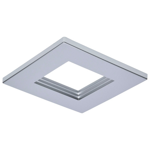 Satco | S21664 | 4-Inch Square Trim for LED Commercial Downlight Silver Finish