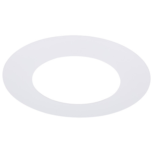 Satco | S13541 | 6-Inch Flat Goof Ring for Commercial Downlights Round White Finish