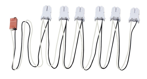Keystone KT-SOCKET-T8-U-S-6-W Wiring Harness for DirectDrive LED Tubes