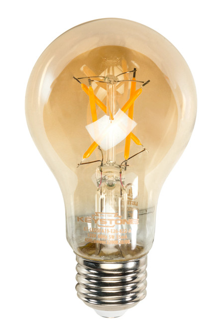 Keystone KT-LED9FA19-E26-822-A 9W LED A19 Lamp, 2200K, Dimmable, 120V
