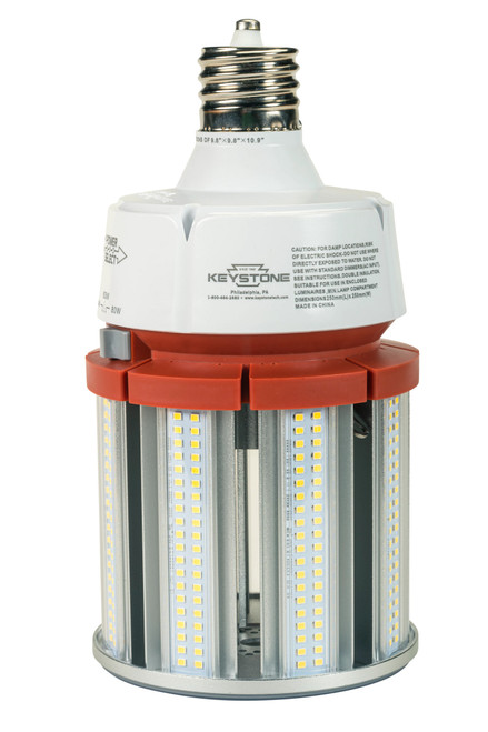 Keystone KT-LED80PSHID-EX39-850-D/G4 80/63/54W LED HID Replacement Lamp, 5000K, Dimmable, 120-277V