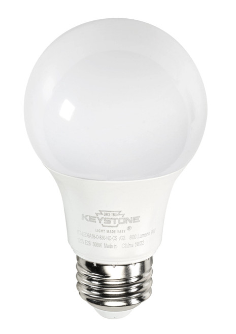 Keystone KT-LED9A19-O-840-ND-CS/G2 9W LED A19 Lamp, 4000K, 120V