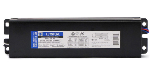 Keystone KTEB-275-UV-TP-PIC-DP Electronic T12 Ballast for 2 or 1-Lamp F96T12, 120-277V