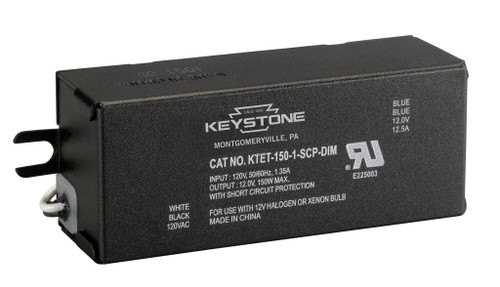 Keystone KTET-150-1-SCP-DIM-DP LED Driver, 12V, Dimmable, 120V