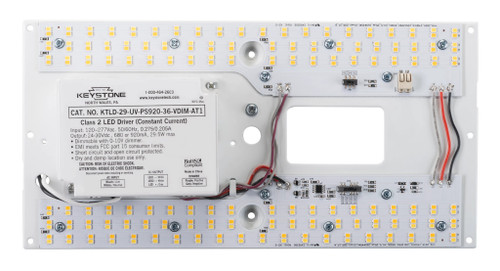 Keystone KT-RKIT30PS-11RP-8CSC-VDIM 11 in Rectangular LED Retrofit Kit, 30/22W Selectable, 3000/3500/4000/5000K, Dimmable, 120-277V