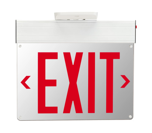 Keystone KT-EX-ELNY2-WH3RL-SD LED Exit Sign, RedK, 120/277V