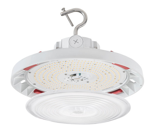 Keystone KT-RHLED200PS-14CD-OSD-8CSB-VDIM-P-W 14 in Round LED Round UFO High Bay, 200/150/100W Selectable, 3000/4000/5000K, Dimmable, 120-277V