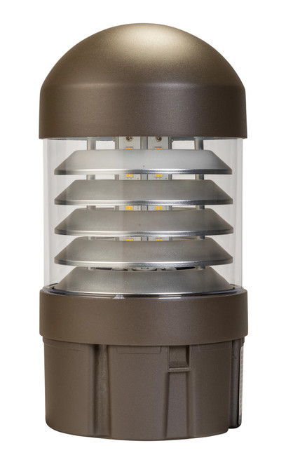 Keystone KT-BLED24PS-2A-UNV-8CSB-VDIM LED Bollard Light, 24/19/14W Selectable, 3000/4000/5000K, Dimmable, 120-277V