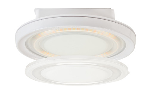 Keystone KT-CLED40PS-S2-OSH-8CSB-VDIM-W 9 in Round LED Canopy Light, 40/30/20W Selectable, 3000/4000/5000K, Dimmable, 120-277V