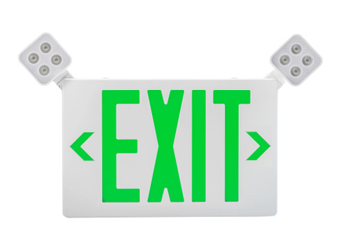 Keystone KT-EC-TP2-WH3RGW-SU-RC LED Exit/Emergency Combo, 6500 + Red/GreenK, 120-277V