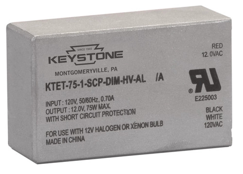 Keystone KTET-75-1-SCP-DIM-HV-AL/A-DP LED Driver, 12V, Dimmable, 120V