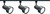 Satco | TK321 | 3 Light R30 Step Cylinder Track Kit 4 Black