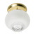 Satco | SF77-122 | 1 Light 6" Ceiling Fixture Clear Bottom Squat Ball Polished Brass
