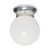 Satco | SF77-111 | 1 Light 8" Ceiling Fixture White Ball Polished Chrome Finish