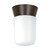 Satco | SF77-156 | 1 Light Utility Ceiling Mount 8" White Glass Bronzotic Finish