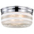 Satco | SF77-102 | 2 Light 10" Flush Mount Large Crystal White Drum Polished Chrome