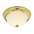 Satco | SF76-130 | 2 Light 11" Flush Frosted Ribbed Polished Brass