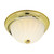 Satco | SF76-124 | 2 Light 11" Flush Frosted Melon Glass Polished Brass