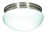 Satco | SF76-605 | 2 Light 12" Flush Mount Large White Mushroom