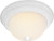 Satco | SF76-133 | 2 Light 13" Flush Frosted Ribbed Textured White