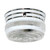 Satco | SF77-101 | 2 Light 8" Flush Mount Medium Crystal White Drum Polished Chrome