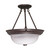 Satco | 60-209 | 2 Light 13" Semi-Flush Alabaster Glass
