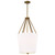 Satco 60-5844 | 3 Light; Seneca 17 in.; Pendant; Natural Brass Finish; Almond Mesh Fabric Shade; Etched Glass Diffuser