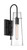 Satco | 60-6879 | Alondra 1 Light Wall Sconce Fixture Black Finish Clear Glass