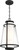 Satco 60-6604 | Anau; 1 Light; Hanging Lantern; Matte Black Finish with Etched Opal/Clear Glass
