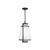 Satco 60-6604 | Anau; 1 Light; Hanging Lantern; Matte Black Finish with Etched Opal/Clear Glass