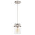 Satco | 60-6736 | Antebellum 1 Light Mini Pendant Brushed Nickel/Clear Glass