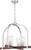Satco | 60-6966 | Arabel 4 Light Chandelier Brushed Nickel and Nutmeg Wood Finish
