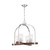 Satco | 60-6966 | Arabel 4 Light Chandelier Brushed Nickel and Nutmeg Wood Finish