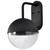 Satco | 62-1618 | 10W LED Large Wall Lantern Matte Black Clear Seeded Glass