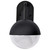 Satco | 62-1616 | 6W LED Medium Wall Lantern Matte Black Clear Seeded Glass